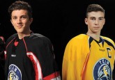 (From left) Peyton Krebs, Kirby Dach, and Bowen Byram. (Photos by LA Media)