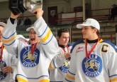 Sam Steel (left-centre) and Kale Clague (right-centre), seen here celebrating Team Alberta’s 2013 Western Canada U16 Challenge Cup victory, are two of the 16 Albertans selected at this year’s NHL Entry Draft. (Photo by LA Media)