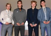 From left: Keagan Slaney, Corson Ceulemans, Lochlan Gordon, Blake Eastman, Dylan Guenther and Kai Uchacz. (Photo credit: LA Media)