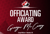 George McCorry receives 2021 Hockey Canada Officiating Award