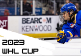 Image: Team Alberta Male hockey player shooting the puck