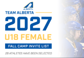 Twenty-eight athletes named to 2027 Team Alberta Under-18 Female Fall Camp
