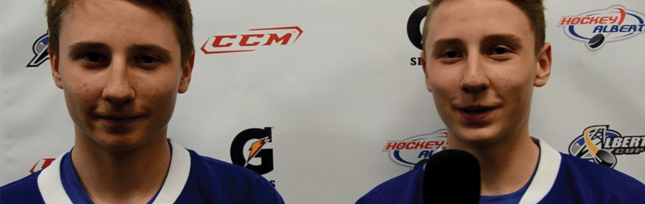 Twins Adam and Justin Hall (Edmonton Blue) are looking forward to sharing their Alberta Cup experience with each other.