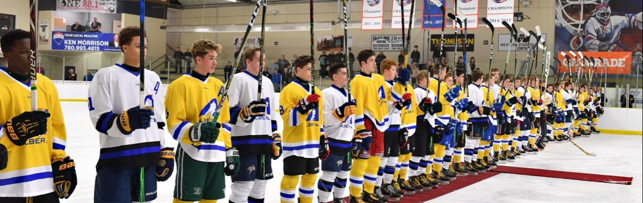 Members of Edmonton Yellow and Northwest pay tribute to all those affected by the Humboldt Broncos tragedy. (Photo credit: LA Media)