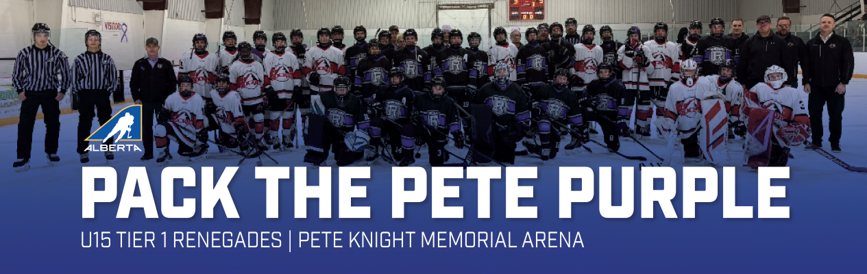 Hockey Gives Back: U15 Tier 1 Renegades Pack the Pete Purple