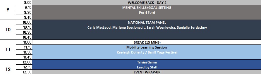 Sunday Schedule